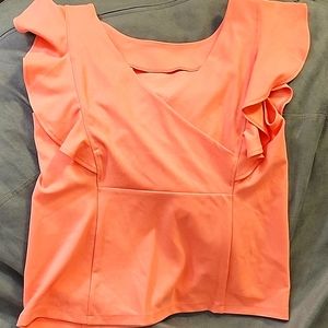 NWT L Ann Taylor Coral Blouse